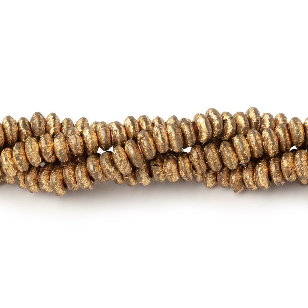 4mm Brushed Disc Beads - Beadsofcambay.com