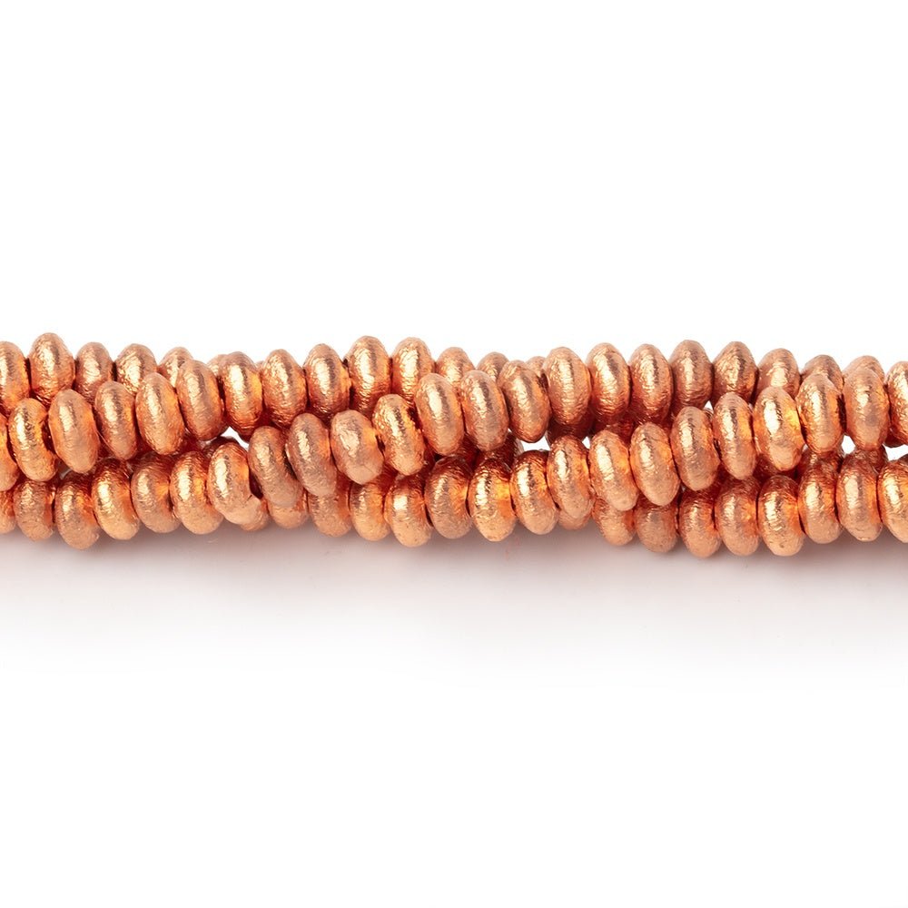 4mm Brushed Disc Beads - Beadsofcambay.com