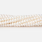 4mm Creamy White Off Round Freshwater Pearls 15.5 inch 112 Beads AAA - Beadsofcambay.com