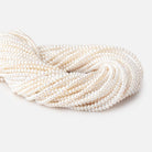 4mm Creamy White Off Round Freshwater Pearls 15.5 inch 115 Beads AAA - Beadsofcambay.com
