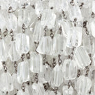 4mm Crystal Quartz Faceted Nuggets on Black Gold over .925 Silver Chain - Beadsofcambay.com