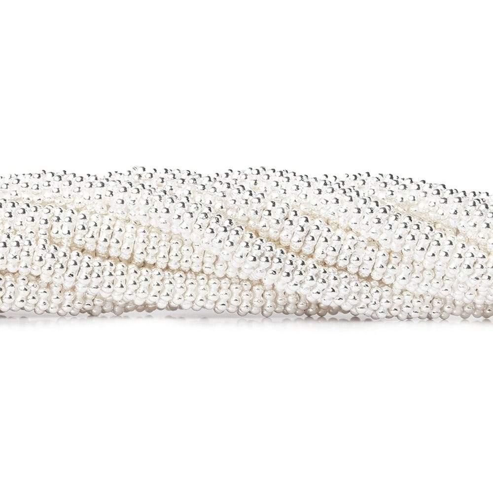 4mm Daisy Spacers with Sterling Silver Base 4 inch 76 Beads - Beadsofcambay.com