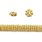 4mm Daisy Spacers with Sterling Silver Base 4 inch 76 Beads - Beadsofcambay.com