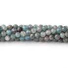 4mm Gray & Blue Zircon Micro Faceted Round 15 inch 94 Beads - Beadsofcambay.com