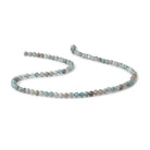 4mm Gray & Blue Zircon Micro Faceted Round 15 inch 94 Beads - Beadsofcambay.com