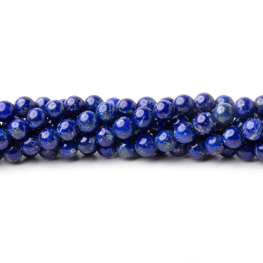 4mm Lapis Lazuli Plain Rounds 16 inch 98 Beads 1mm Hole - Beadsofcambay.com