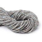 4mm Light Labradorite Faceted Rondelle Beads 13 inch 144 pieces - Beadsofcambay.com