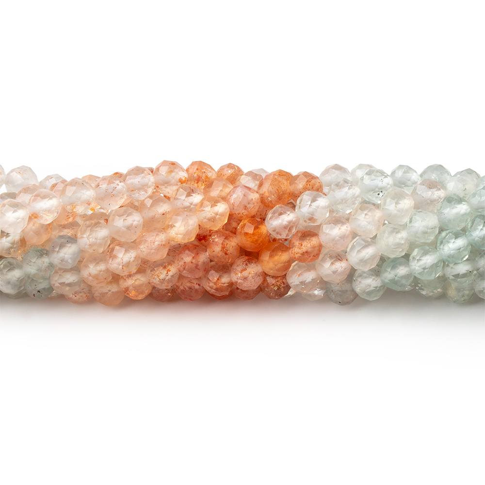 4mm Madagascar Sunstone Micro Faceted Round Beads 12.5 inch 80 pieces - Beadsofcambay.com