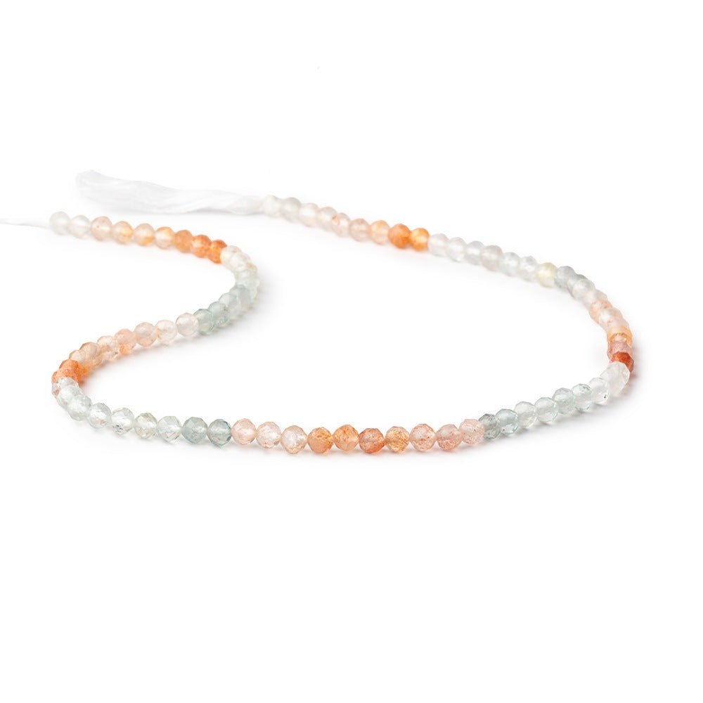 4mm Madagascar Sunstone Micro Faceted Round Beads 12.5 inch 80 pieces - Beadsofcambay.com