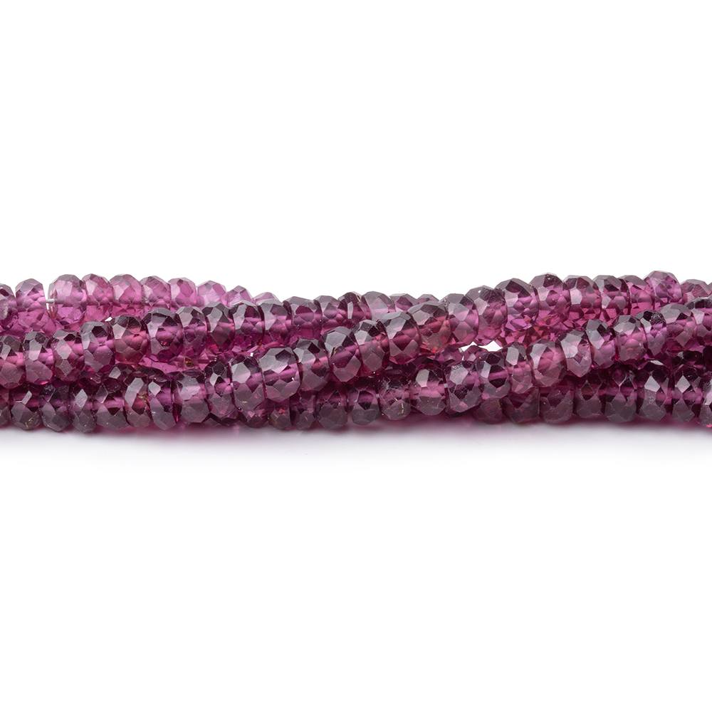 4mm Malaia Garnet Faceted Rondelle Beads 16 inch 175 pieces - Beadsofcambay.com