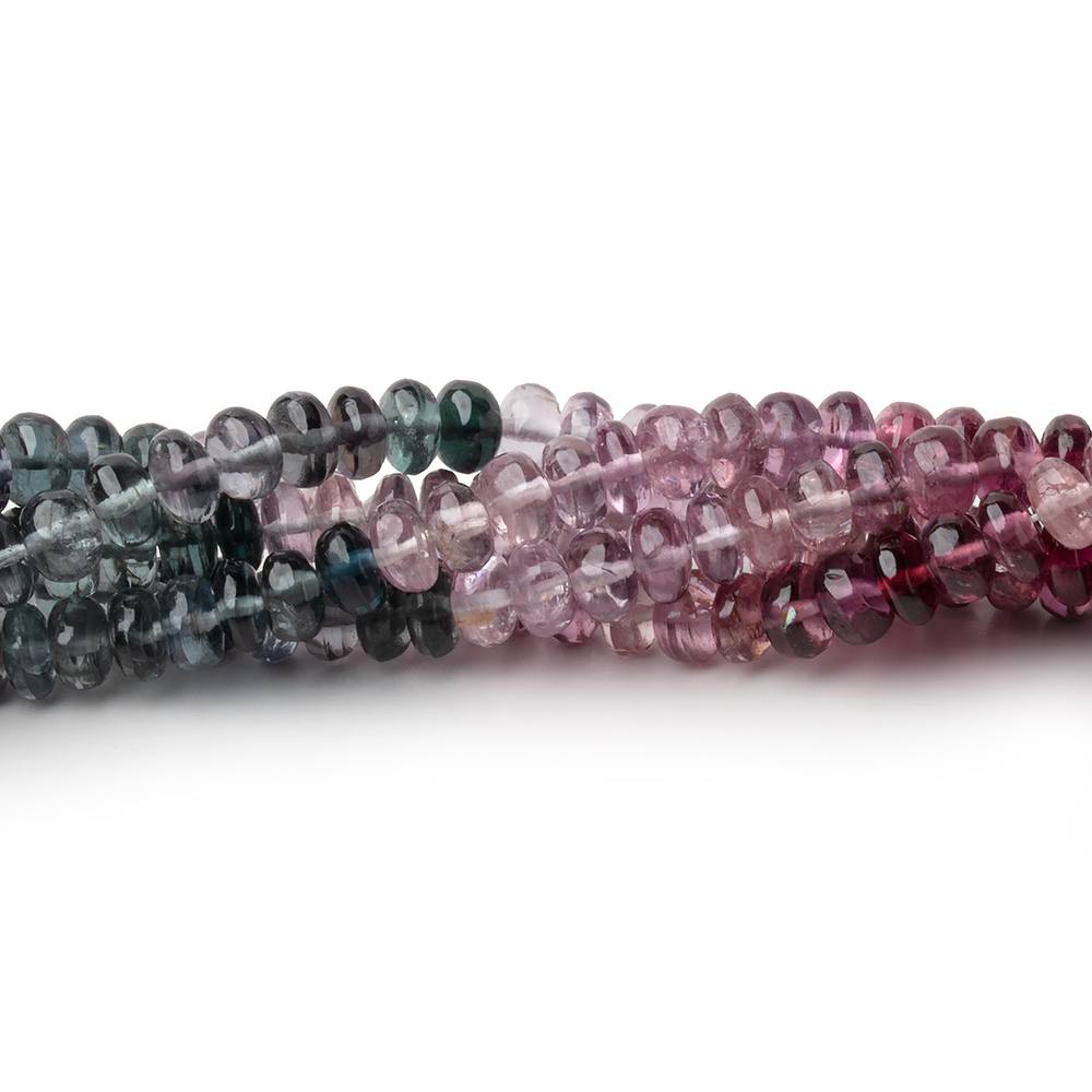 4mm Multi Color Spinel Plain Rondelle Beads 18 inch 175 pieces AAA - Beadsofcambay.com