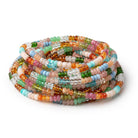 4mm Multi Gemstone Plain Rondelle Beads 36 inch 366 pieces AA - Beadsofcambay.com