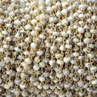 4mm Mystic Sapphire Faceted Rondelle Beads on Vermeil Chain - Beadsofcambay.com