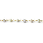 4mm Mystic Sapphire Faceted Rondelle Beads on Vermeil Chain - Beadsofcambay.com