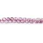 4mm Rhodolite Garnet Pavilion Faceted Heart Beads 7 inch 78 pieces AA - Beadsofcambay.com