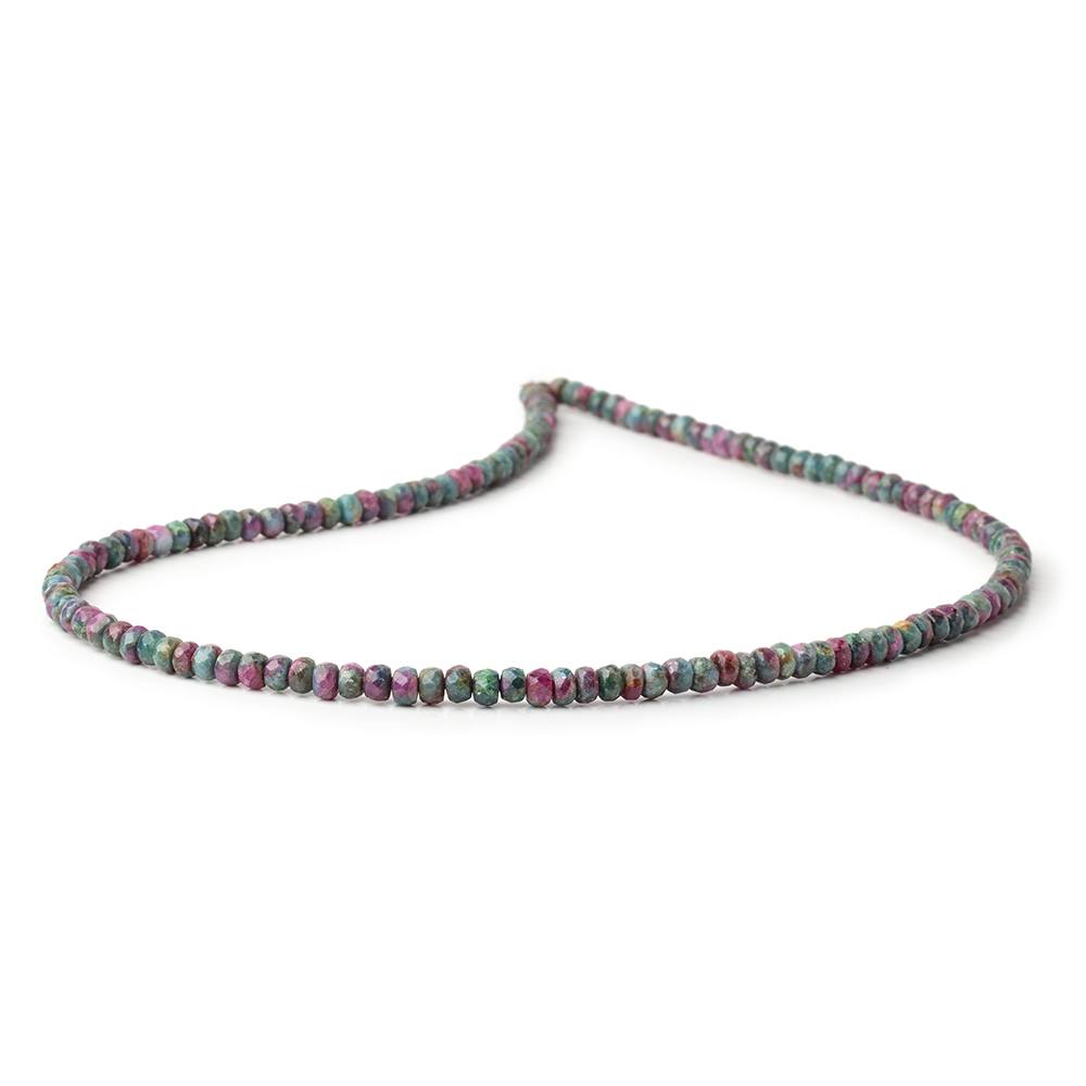 4mm Ruby in Kyanite Faceted Rondelle Beads 14 inch 128 pieces - Beadsofcambay.com