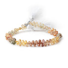 4x3 - 6.5x3.5mm Multi Color Zircon Faceted Tear Drop 7.75 inch 90 Beads AA - Beadsofcambay.com