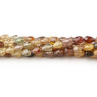 4x3 - 6.5x4mm Multi Color Golden Zircon Faceted Tear Drop 16 inch 70 Beads AA - Beadsofcambay.com