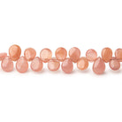 4x3 - 6x5mm Rhodochrosite Plain Pear Beads 7.5 inch 68 pieces - Beadsofcambay.com