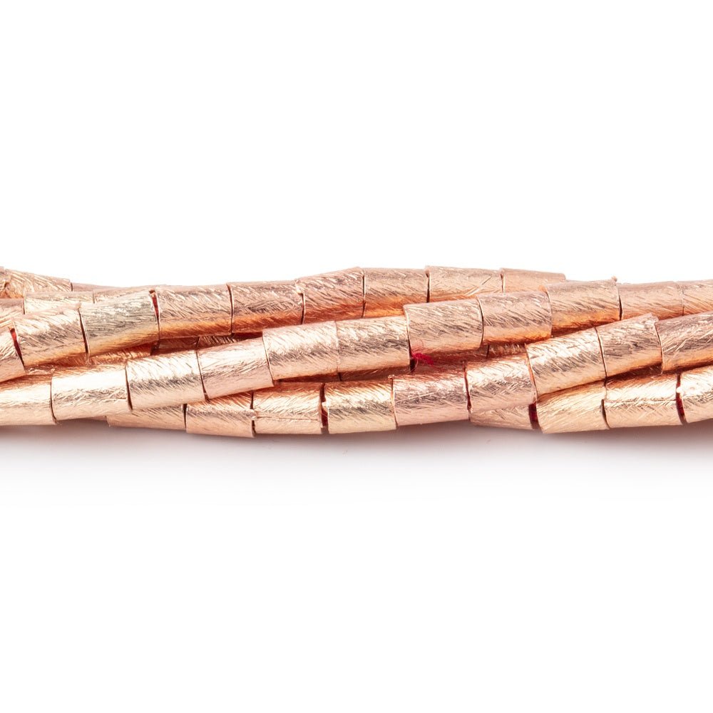 4x3mm Brushed Tube Beads 8 inch 48 pieces - Beadsofcambay.com