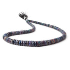 5 - 10mm Ethiopian Wollo Black Opal Faceted Heishi 17 inch 180 Beads AAA - Beadsofcambay.com