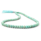5 - 10mm Mongolian Turquoise Plain Rondelle Beads 18 inch 88 pieces - Beadsofcambay.com