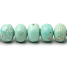 5 - 10mm Mongolian Turquoise Plain Rondelle Beads 18 inch 88 pieces - Beadsofcambay.com