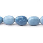 5 - 12mm Owyhee Denim Blue Opal Plain Oval Beads 16 inch 42 pieces - Beadsofcambay.com