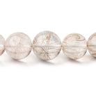 5 - 12mm Rutilated Quartz Plain Round Beads 16 inch 54 pieces - Beadsofcambay.com