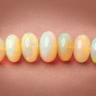 5 - 13mm Golden Ethiopian Opal Plain Rondelle 20 inch 100 Beads AAA - Beadsofcambay.com