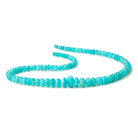 5 - 14mm Peruvian Blue Opal Plain Rondelles 20 inch 109 Beads AAA - Beadsofcambay.com