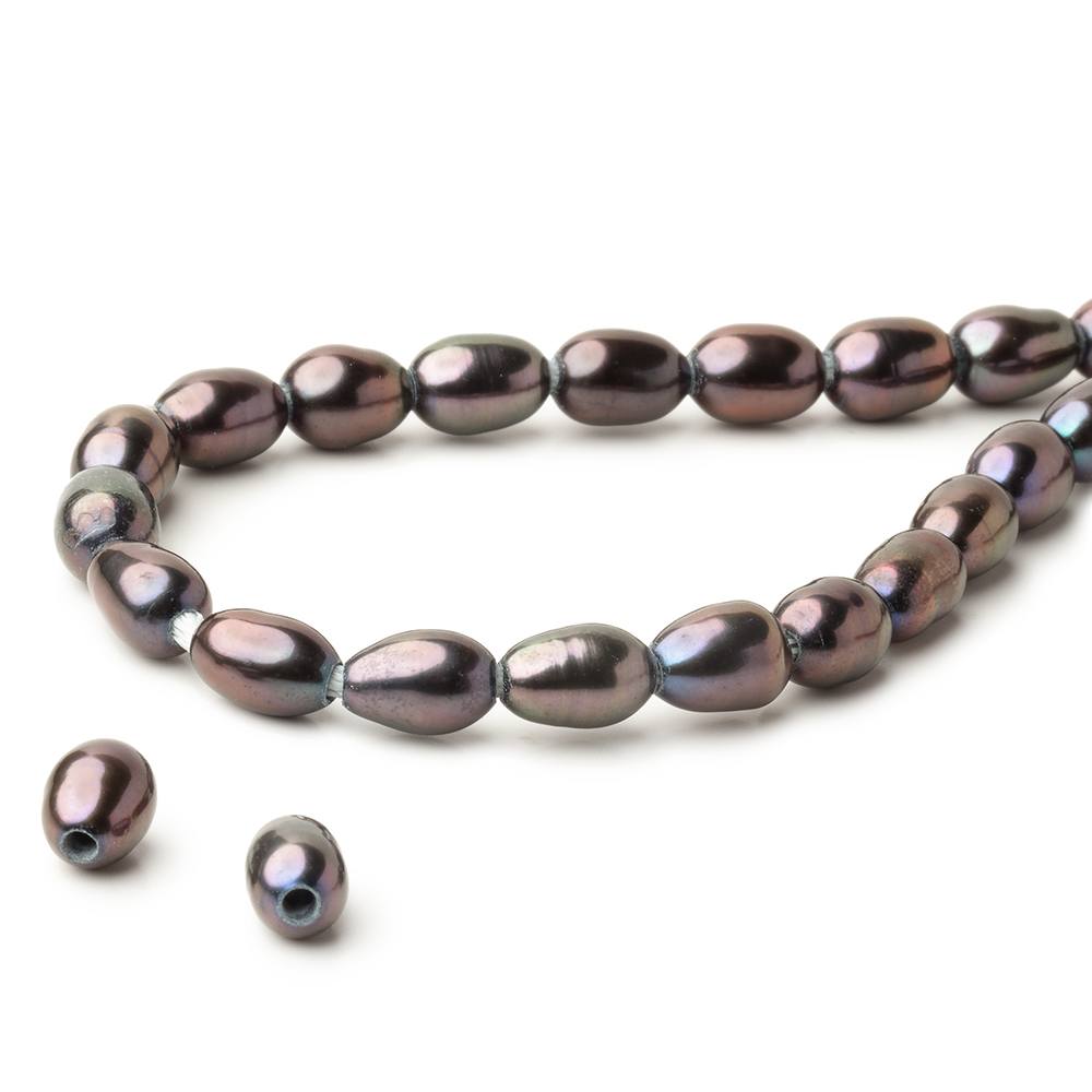 5 - 5.5mm Oval Freshwater Pearl with 1.5mm Large Hole - 15.5 inch Strand - Beadsofcambay.com