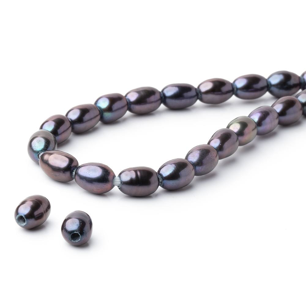 5 - 5.5mm Oval Freshwater Pearl with 1.5mm Large Hole - 15.5 inch Strand - Beadsofcambay.com