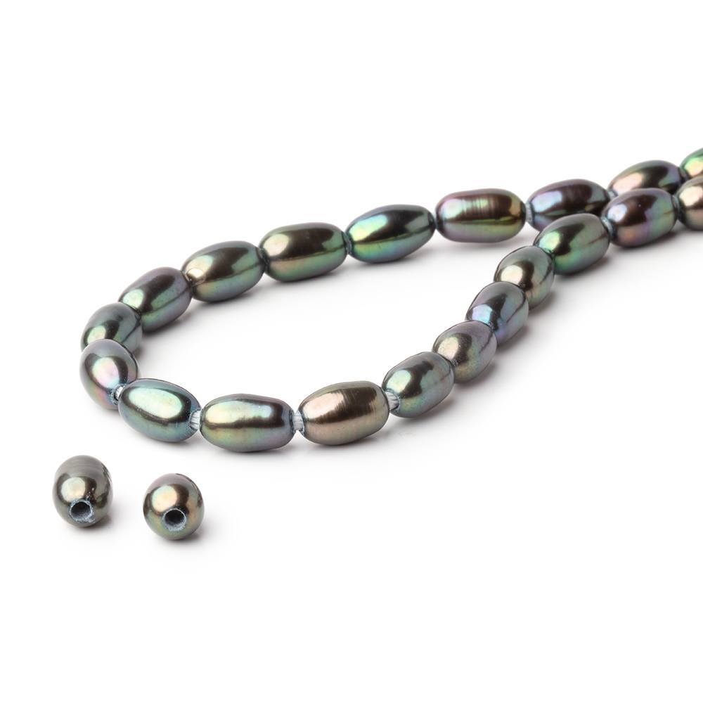 5 - 5.5mm Oval Freshwater Pearl with 1.5mm Large Hole - 15.5 inch Strand - Beadsofcambay.com