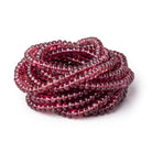 5 - 5.5mm Rhodolite Garnet Plain Rondelle Beads 18 inch 130 pieces AAA - Beadsofcambay.com