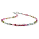 5-6mm Multi Color Sapphire Plain Rondelle Beads 18 inch 142 pieces AA - Beadsofcambay.com
