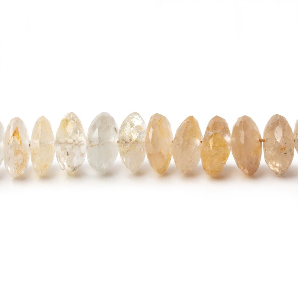 5 - 7.5mm Imperial Topaz German Faceted Rondelle Beads 12 inch 103 pieces - Beadsofcambay.com