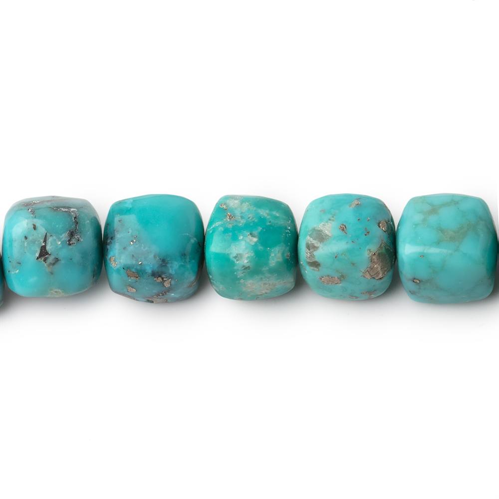 5 - 7.5mm Sleeping Beauty Turquoise Plain Cubes 16 inch 60 Beads AAA - Beadsofcambay.com