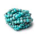 5 - 7.5mm Sleeping Beauty Turquoise Plain Cubes 16 inch 60 Beads AAA - Beadsofcambay.com