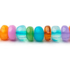 5 - 7mm Neon Multi Color Ethiopian Opal Plain Rondelle Beads 16 inch 121 pieces - Beadsofcambay.com