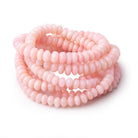 5-7mm Pink Peruvian Opal Plain Rondelle Beads 18 inch 115 pieces AA - Beadsofcambay.com