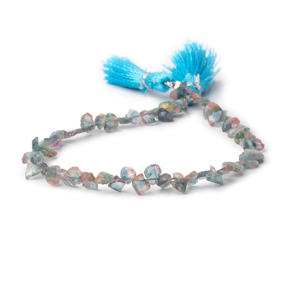 5 - 8mm Bi - Color Indicolite Tourmaline Slice Beads 7.75 inch 52 pieces - Beadsofcambay.com