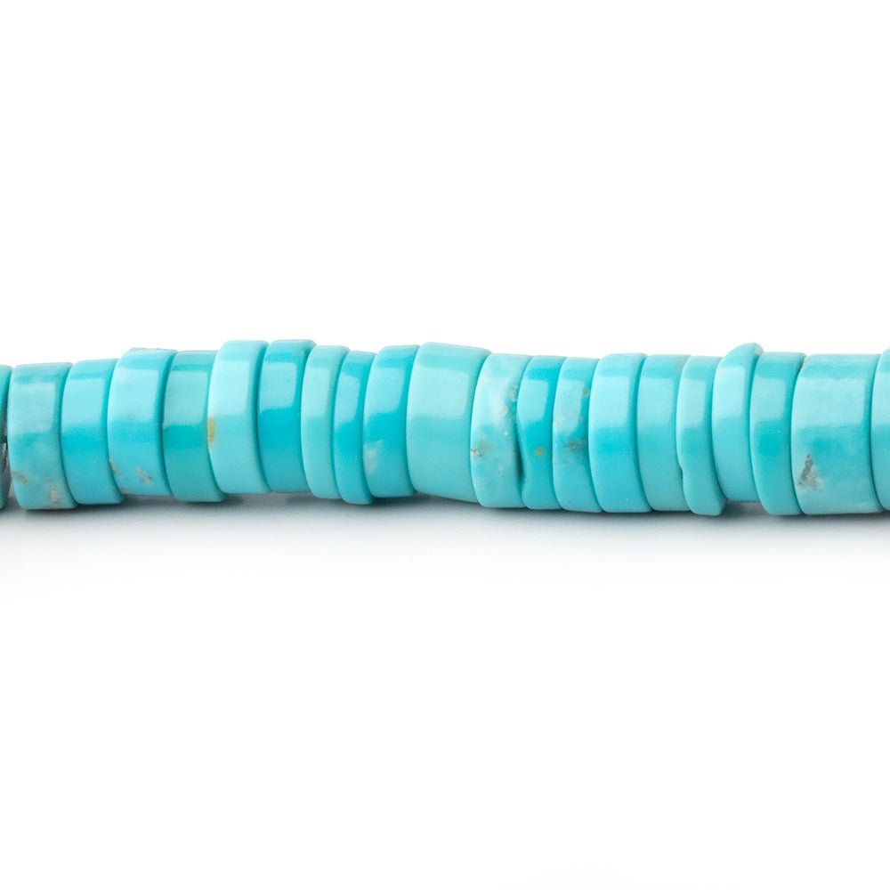 5-8mm Sleeping Beauty Turquoise Plain Heishi Beads 18 inch 235 pieces - Beadsofcambay.com
