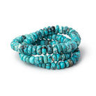 5-8mm Turquoise Faceted Rondelle Beads 16 inch 115 pieces - Beadsofcambay.com
