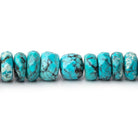 5-8mm Turquoise Faceted Rondelle Beads 16 inch 115 pieces - Beadsofcambay.com