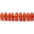 5 - 9.5mm Dark Carnelian German Faceted Rondelle 16 inch 140 Beads AA - Beadsofcambay.com