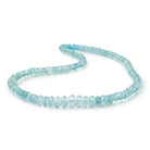 5 - 9mm Aquamarine Faceted Rondelle 16 inch 113 pieces AAA - Beadsofcambay.com