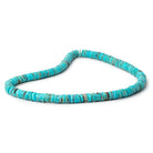 7-7.5mm Sleeping Beauty Turquoise Plain Heishi Beads 16 inch 285 pieces - BeadsofCambay.com