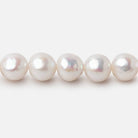 7.5-8.5mm Off White Chinese Akoya Saltwater Pearls 15.5 inch 52 pieces A - BeadsofCambay.com