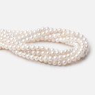 7.5-8.5mm Off White Chinese Akoya Saltwater Pearls 15.5 inch 52 pieces A - BeadsofCambay.com